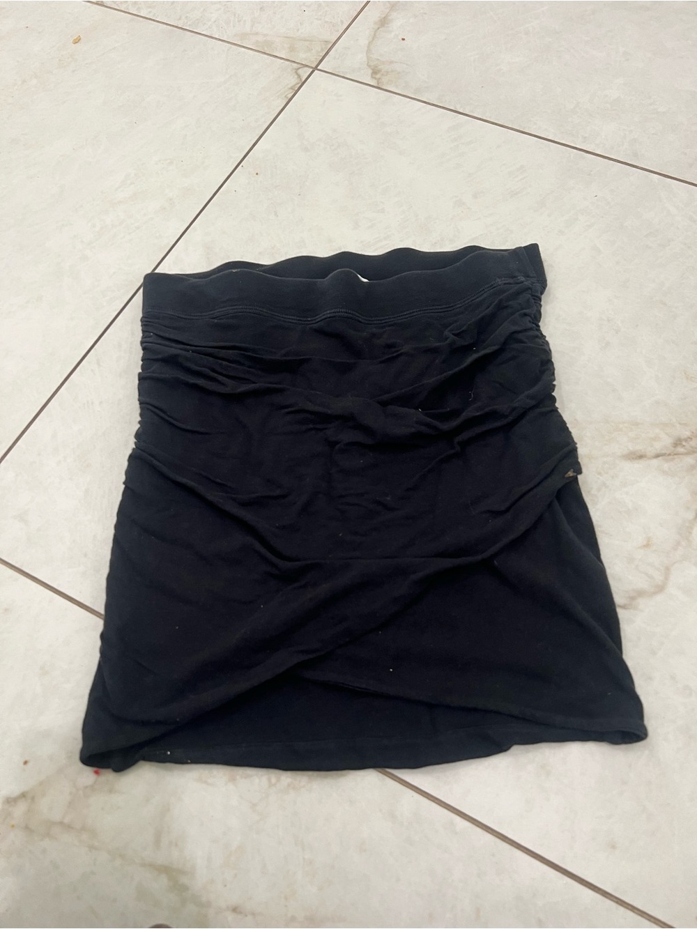 Standard James Perse Black Ruched Mini Skirt Size 3/L